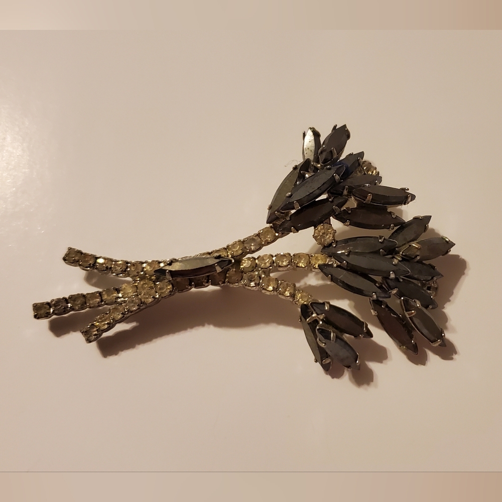 Vintage Style Hematite Brooches